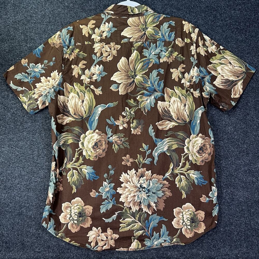 Ralph Lauren Shirt Mens Large Brown Floral Print Denim & Supply Casual Button Up - Picture 7 of 8